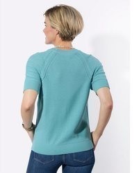 türkiser Kurzarmpullover von Witt