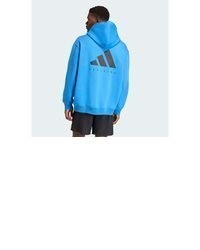 türkiser Pullover mit einem Kapuze von adidas Performance