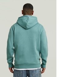 türkiser Pullover mit einem Kapuze von G Star