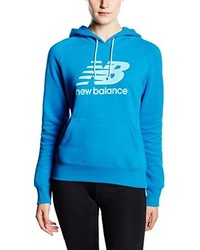 türkiser Pullover mit einem Kapuze von New Balance