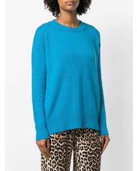 türkiser Pullover mit einem Rundhalsausschnitt von Etro