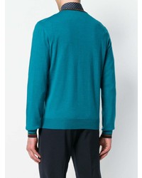 türkiser Pullover mit einem Rundhalsausschnitt von Etro