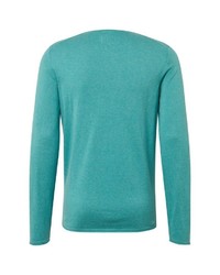 türkiser Pullover mit einem Rundhalsausschnitt von Tom Tailor Denim