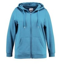 türkiser Pullover mit einer Kapuze von Evans