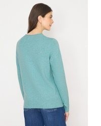 türkiser Strick Pullover von Cecil
