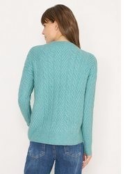 türkiser Strick Pullover von Cecil