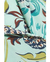 türkises bedrucktes Hemd von Anna Sui