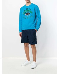 türkises bedrucktes Sweatshirt von Kenzo