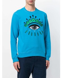 türkises bedrucktes Sweatshirt von Kenzo