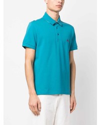 türkises besticktes Polohemd von Etro