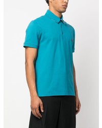 türkises besticktes Polohemd von Etro