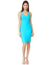 türkises Kleid von Herve Leger