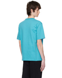 türkises Strick T-Shirt mit einem Rundhalsausschnitt von Bottega Veneta