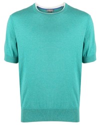 türkises Strick T-Shirt mit einem Rundhalsausschnitt von N.Peal