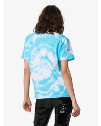 türkises Mit Batikmuster T-Shirt mit einem Rundhalsausschnitt von Ashley Williams