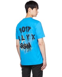 türkises T-Shirt mit einem Rundhalsausschnitt von 1017 Alyx 9Sm