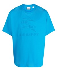 türkises T-Shirt mit einem Rundhalsausschnitt von Burberry