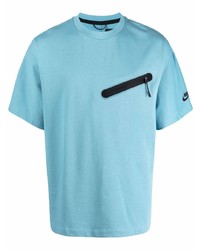 türkises T-Shirt mit einem Rundhalsausschnitt von Nike