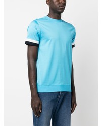 türkises T-Shirt mit einem Rundhalsausschnitt von Karl Lagerfeld