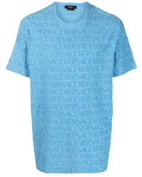 türkises T-Shirt mit einem Rundhalsausschnitt von Versace