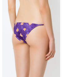 violette bedruckte Bikinihose von Sissa