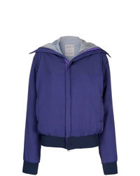 violette bedruckte Bomberjacke