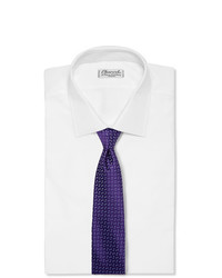 violette bedruckte Krawatte von Charvet