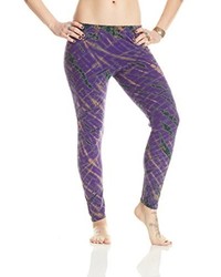 violette bedruckte Leggings