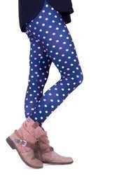 violette bedruckte Leggings von cosey