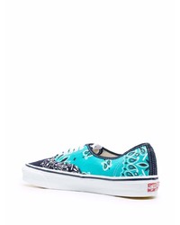 violette bedruckte Segeltuch niedrige Sneakers von Vans