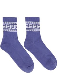 violette bedruckte Socken
