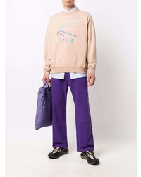 violette bestickte Jeans von PACCBET