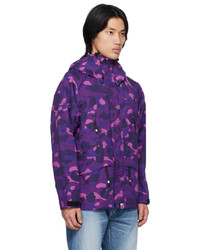 violette Camouflage Daunenjacke von BAPE