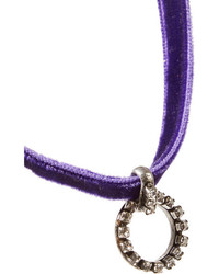 violette enge Halskette aus Samt von Dannijo