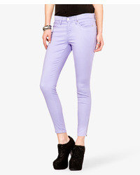 violette enge Jeans
