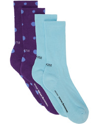 violette gepunktete Socken von SOCKSSS