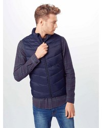 violette gesteppte ärmellose Jacke von Selected Homme