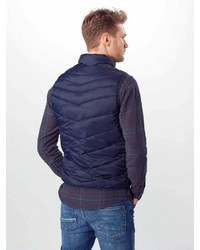 violette gesteppte ärmellose Jacke von Selected Homme