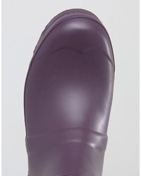 violette Gummistiefel von Hunter