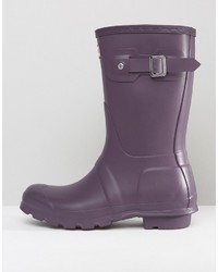 violette Gummistiefel von Hunter