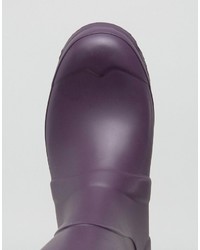 violette Gummistiefel von Hunter