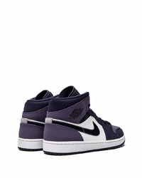 violette hohe Sneakers aus Leder von Jordan