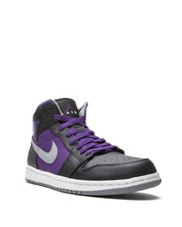 violette hohe Sneakers aus Leder von Jordan