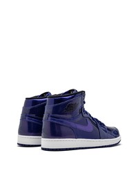 violette hohe Sneakers aus Leder von Jordan