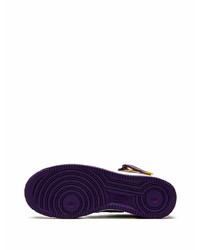 violette hohe Sneakers aus Leder von Nike