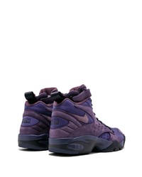 violette hohe Sneakers aus Leder von Nike