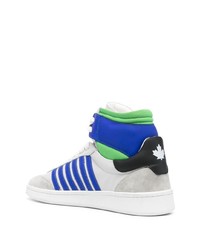 violette hohe Sneakers aus Leder von DSQUARED2