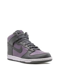 violette hohe Sneakers aus Leder von Nike