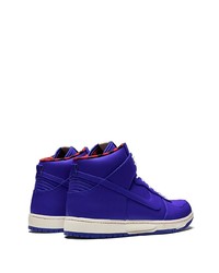 violette hohe Sneakers aus Leder von Nike