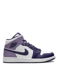 violette hohe Sneakers aus Leder von Jordan